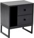 Merkloos Asir - Nachttisch - Hout Zwart & Zwart - 45,2 x 29,5 x 50 cm