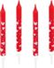 Amscan Verjaardagskaarsen Hartjes 7,5 Cm Wax 10 Stuks Rood
