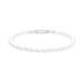 Tamaris Elegante armband van gepolijst roestvrij staal, zilver, tot 18 cm verstelbare glazen kralenketting, waterdicht en huidvriendelijk