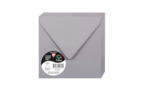 Clairefontaine 5328C - Pakket van 20 Gegomde Enveloppen Vierkant 14x14cm