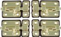AMIG coulissant/plaque loquet - 4x - zamak - 5cm - laiton - vis inclus - porte - fenêtre