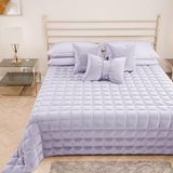 PETTI Artigiani Italiani - Quilt voor tweepersoonsbed van zacht en warm fluweel, lente- en herfstdekbed voor tweepersoonsbed, paars, 100% Made in Italy