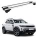 Dacia Barre porte-bagages, supports de base pour Dacia Duster mk3, années modèles 2024-2025, capacité de charge 75 kg, aluminium, argent, 2 pièces