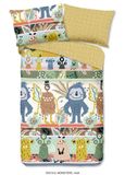 Muller Textiles Dekbedovertrek Monster Dieren 140x220 cm Meerkleurig Katoen