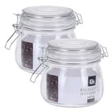 Excellent Houseware 30x stuks opslagpotten/weckpotten van glas met klem beugel deksel en afsluitring met inhoud 500 ML - Voedsel inmaken/bewaren