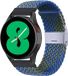 By Qubix - Braided Nylon Smartwatch Bandje - Groen/Blauw - 22mm - Geschikt voor Garmin Forerunner 970 / 570 (47mm) / 255