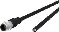 METZ CONNECT 142MDA10020 - 2 m - M12 - Male - Black - Polyurethane (PUR) Cable