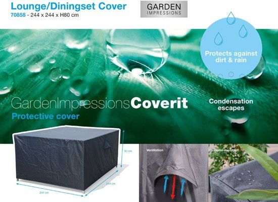 Garden Impressions Coverit Lounge/Dining Set Cover - 244x244xH80 - 8713002708585