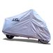 AHL Housse de moto Housse de garage pliable Protection contre la pluie Imperméable Anti-poussière Toutes saisons (L, Argent)