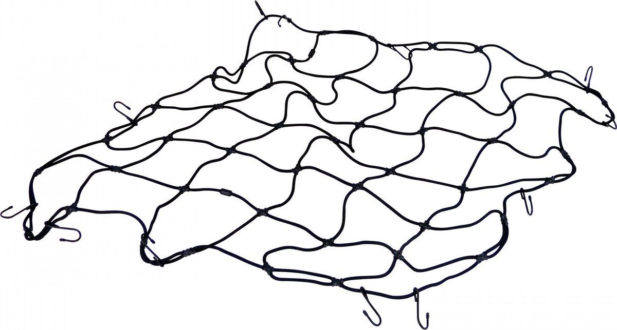 Jumbo aanhangernet Crossafe met haken 95 x 95 cm nylon zwart