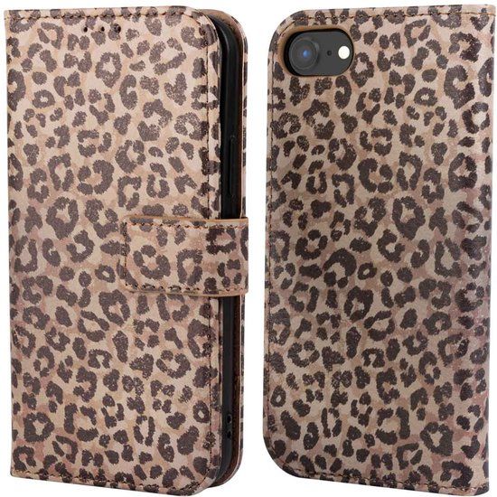 imoshion Design Bookcase Leopard Mood voor Apple iPhone SE (2022/2020), 8, 7, 6s, 6
