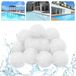 Filtre à billes pour piscines - Matériau de filtration pour piscines - Remplacement pour 50 kg de sable de quartz - 1 400 grammes - Blanc