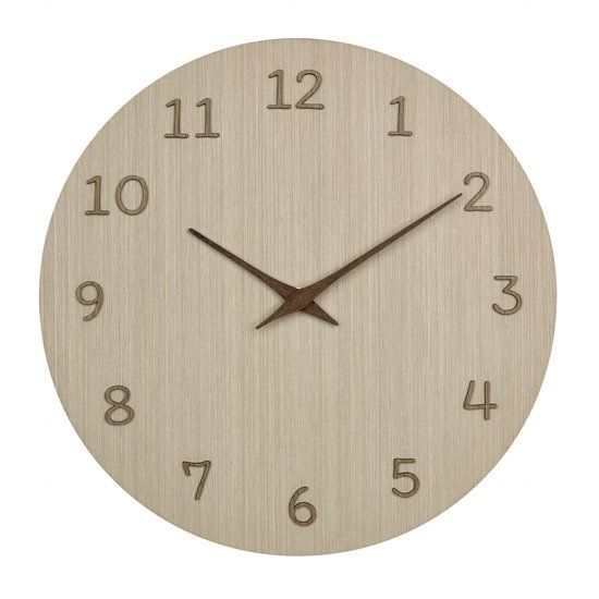 TFA Dostmann TFA Wandklok - naturel houtkleur - D30 cm - hout - muur klok - rond