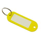 SBS 100 stuks sleutelhangers met etiket - geel