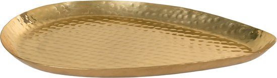QUVIO Dienblad – Gouden dienblad – Decoratie dienblad – Decoratieve tray – Aluminium – Goud
