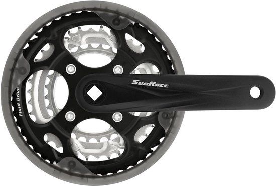 Sunrace FCM300 Crankstel - 28-38-48T - 170 mm - Zwart/Zilver