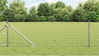 vidaXL Euro-hek met grondpennen 10 x 0,8 m gegalvaniseerd staal mesh