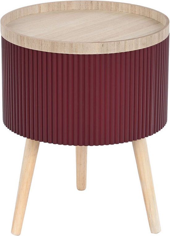 DKD Home Decor Bijzettafel - 38,5 x 38,5 x 49 cm - Bruin - Hout