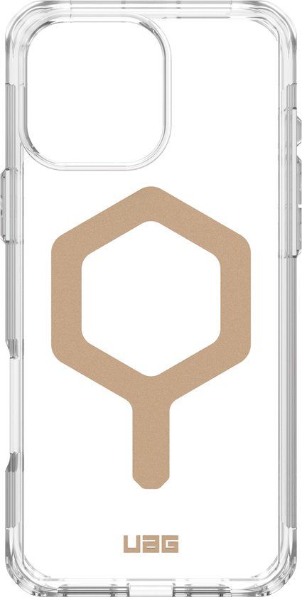Urban Armor Gear Plyo Hoesje Geschikt voor Apple iPhone 16 Pro Max | Compatibel met MagSafe | Back Cover met Magneet | Militaire Standaard | Ice Goud