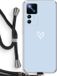 Case Company Xiaomi 12T Case with Cord - Small Heart Blue
