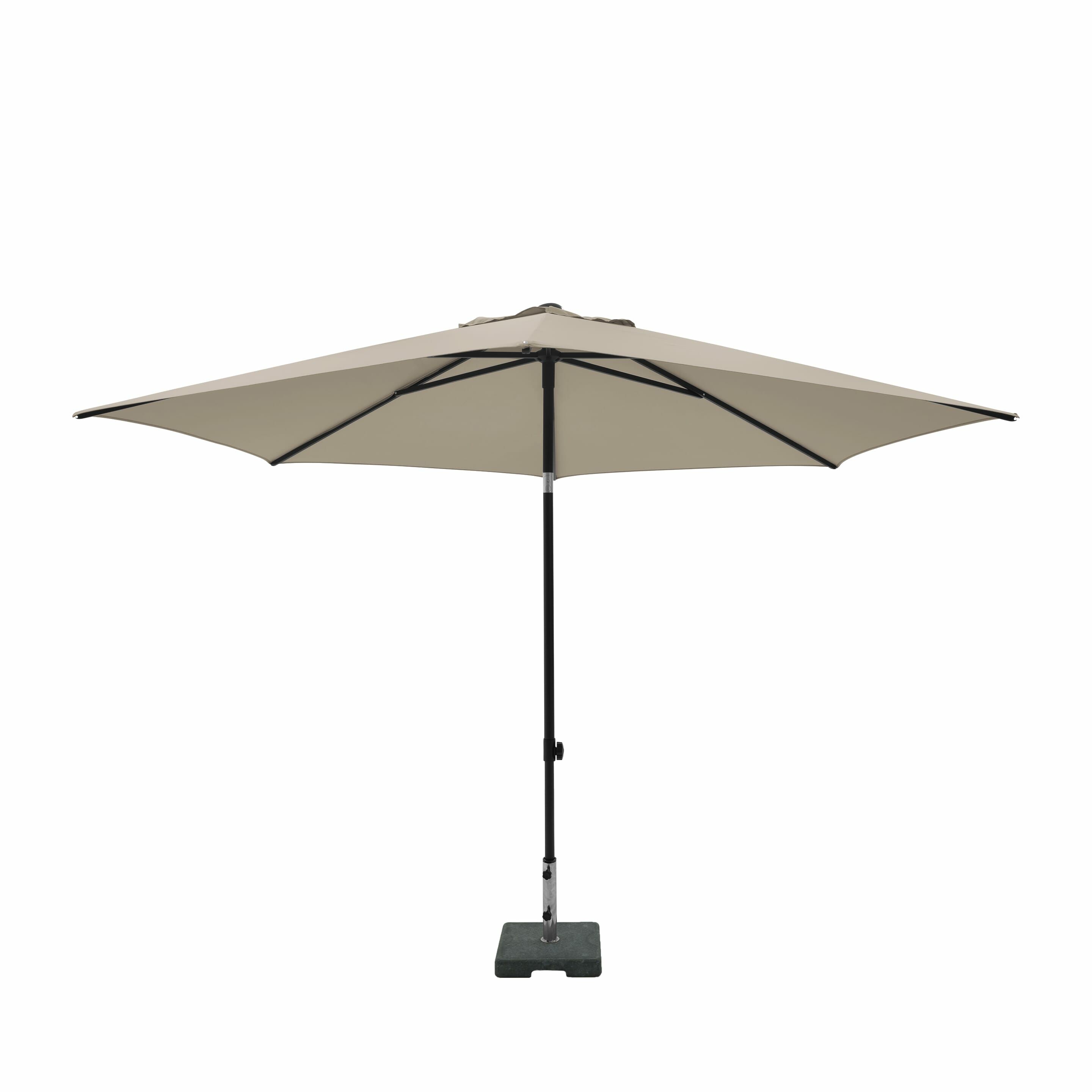 Madison Stokparasol Asymetric Sideway 360x220 cm - Ecru - Polyester - Aluminium - 2 jaar garantie