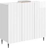 vidaXL Dressoir Hoogglans Wit 89 x 34,5 x 82 cm Bewerkt hout
