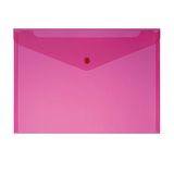 Envelop Roffelsen Envelop met knop A4, documentenhouder van polypropyleen met druksluiting, kleur rood, 5 stuks