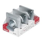 Legrand 398303 Stopcontactenset, 3 stuks, 2P+T, 16 A, monoblok, voor inbouwinstallatie, serie Niloé Step, kleur aluminium munio