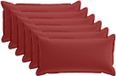 vidaXL Coussin 6 pièces Bois Vin Rouge Polyester 40 x 70 cm