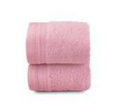 Top Towel Premium - Grote badhanddoeken - 2 gezichts- of bidethanddoeken, 30 x 50 cm, 100% katoen, 600 g, koraal