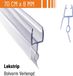 Simple Fix Bande d'étanchéité pour douche - Bande d'étanchéité - Barrière d'eau - Joint de porte de douche 70CM Long - Épaisseur de verre 6/7/8MM - Seuil anti-goutte et double lèvre centrale