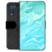 Samsung Étui Portefeuille Premium Galaxy A12 - Marbre Bleu