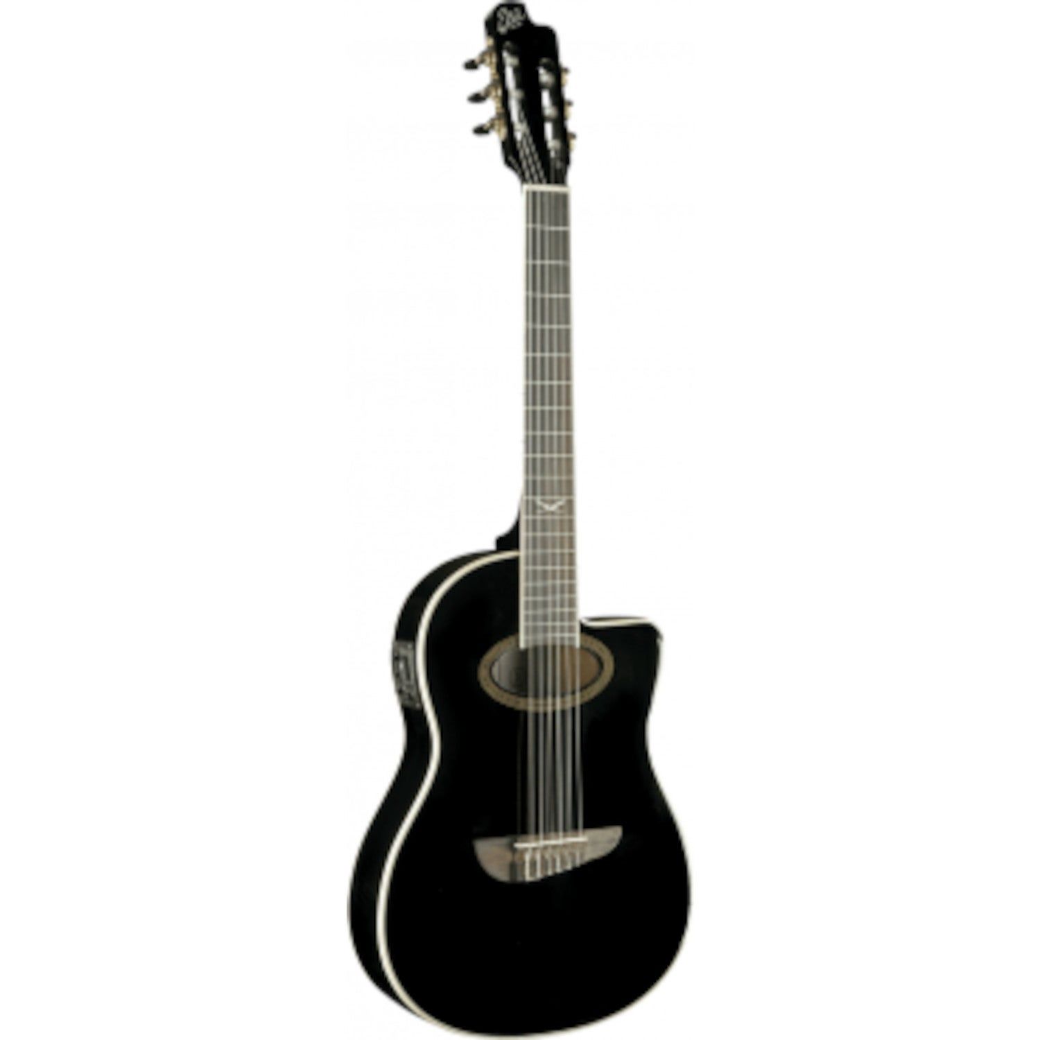 EKO Guitars NXT NYLON N100CE SEE THROUGH BLACK Elektrische cutaway gitaar