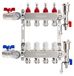 Icecat Distributeur de chauffage au sol, en acier inoxydable, pour 4 circuits