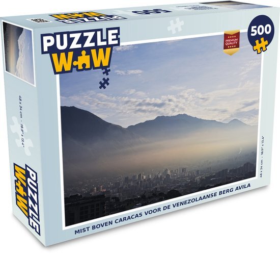 MuchoWow Puzzel Mist boven Caracas voor de Venezolaanse berg Avila - Legpuzzel - Puzzel 500 stukjes