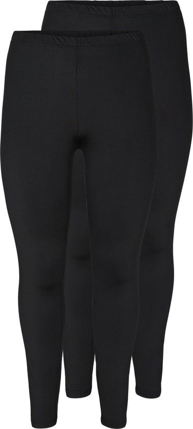 ZIZZI Leggings, Long, 2 Pack Dames Legging - Black - Maat S (42-44)