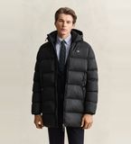 Gant Zwarte Active Cloud jas van halflange lengte