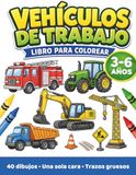 Vehículos de trabajo: Libro para colorear para niños