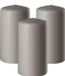 Enlightening Candles Bougie cylindrique/bougie pilier - 3x - sable/gris - D6 x H8 cm - 27 heures de combustion