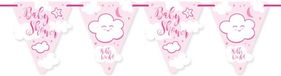 Folat - Vlaggenlijn Baby Shower Roze (6 meter)