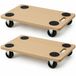 Transportwagen, 58 x 30 cm, met 360° wielen, antislip, platform voor bloempotten, flessen, meubels, hoge duurzaamheid, ergonomische handgreep, nylon wieltjes, voor thuis, kantoor, tuin (1)