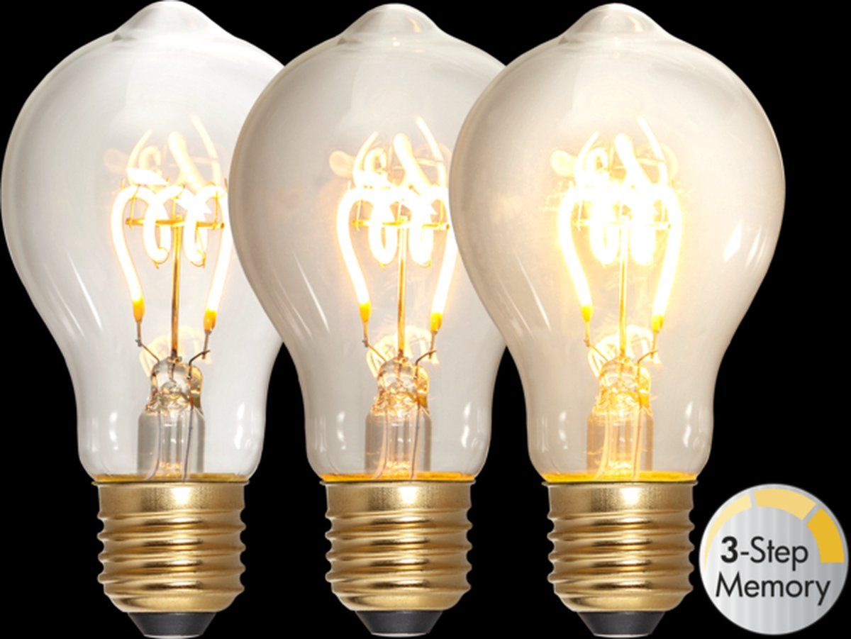 Star Trading LED Peertje E27 - 4W - Super Warm Wit - 3 standen lamp