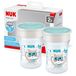 NUK Magic Cup drinkbeker 8+ maanden 230 ml lekvrije 360°-drinkrand BPA-vrij grijs 2 stuks