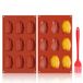 GlasFlength Madeleine moule en silicone, 2 pièces, brique rouge