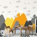 Ambiance Sticker Stickers voor kinderen met Scandinavische bergen, Anouska, 90 x 135 cm