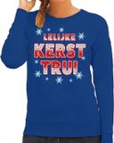 Bellatio Decorations Shoppartners Bv Foute kersttrui / sweater Lelijke kersttrui blauw voor dames - kerstkleding / christmas outfit S