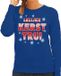 Bellatio Decorations Shoppartners Bv Foute kersttrui / sweater Lelijke kersttrui blauw voor dames - kerstkleding / christmas outfit S