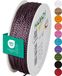 Halbach Seidenbänder Premium koord (donker lila), breedte 2 mm, lengte 50 m, Made in Germany & Öko-Tex gecertificeerd, glanzend satijnen koord van acetaat