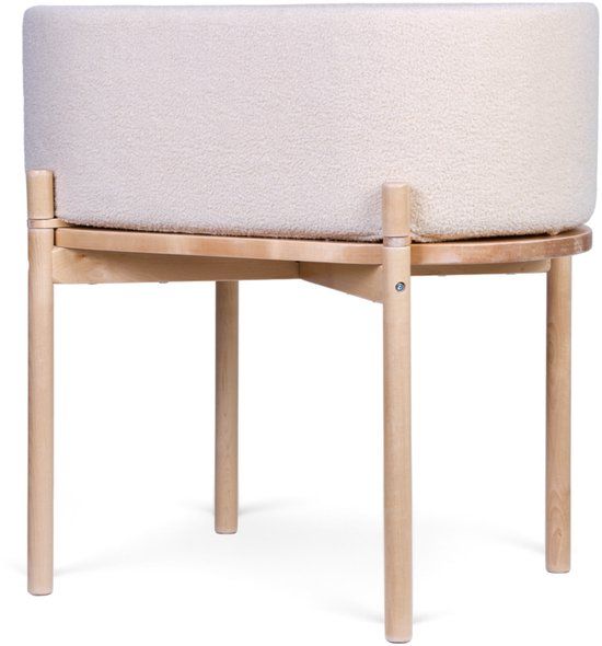 Childhome Teddy Wieg – 2-in-1 Babywieg en Kindertafel – Ecru – Inclusief Matras – 79x45x82 cm