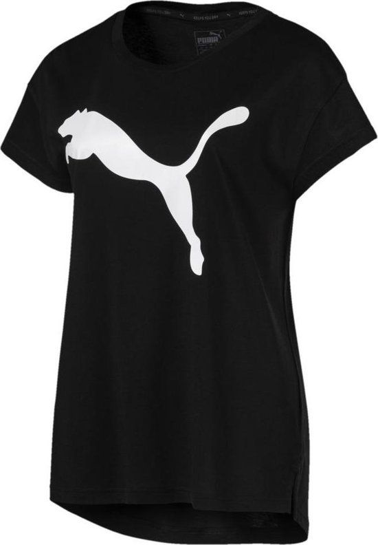 PUMA Active Logo Tee Shirt Dames - Cotton Black - Maat M